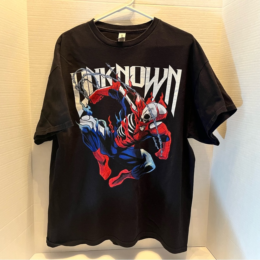 Unknown Brand– Spider-Man – Mens Black Graphic T-Shirt